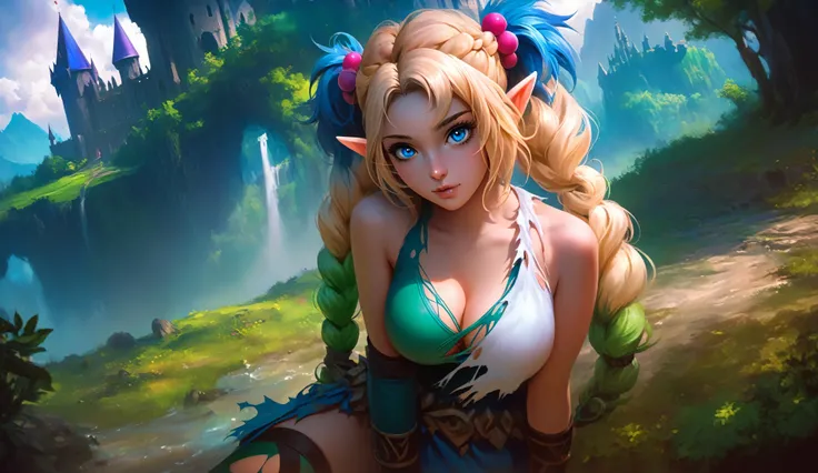 masterpiece, newest, absurdres, masterpiece, highly detailed, beautiful anime, lineart, realistic anime, semi realistic, ((very aesthetic, best quality, ultra detailed)), (perfect face, cute face, like face), fantasy background, extreme colors, Bavarian fo...