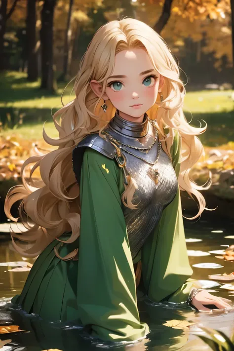 ((best quality)), ((masterpiece)), (detailed), one person，very young very ，， body type， fairy ，blonde, wavy hair，shiny hair，fore...