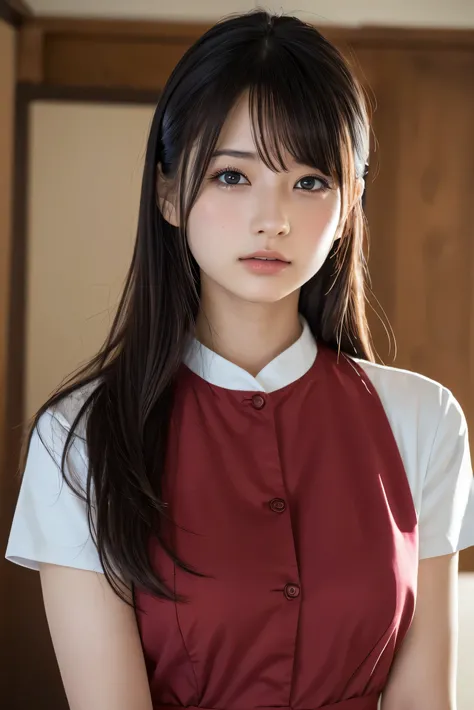 (8k, RAW Photos,Best Quality,  high res:1.1), (超Realisticな:1.4),(Realistic, Realistic:1.3),The beauty of Japan、nurse、nurseコスプレのマッサージ師、(( upper body:1.3))