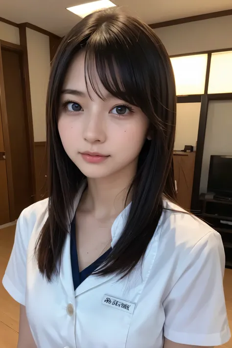 (8k, RAW Photos,Best Quality, High resolution:1.1), (超Realisticな:1.4),(Realistic, Realistic:1.3),The beauty of Japan、nurse、nurseコスプレのマッサージ師、(( upper body:1.3))