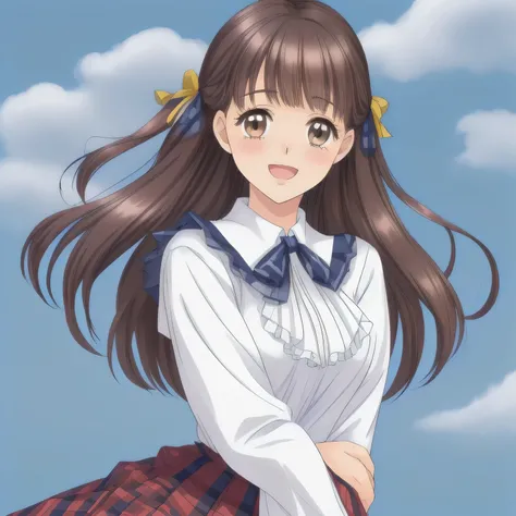 (highest quality, masterpiece: 1.6), (Too beautiful very intelligent 18yo woman is looking me down and laughing at me with bending her back deeply, pretty open mouth, cant stop giggling, trying to hug the viewer with her both hands as if hugging a baby, li...