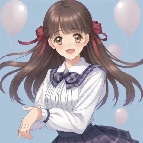 (highest quality, masterpiece: 1.6), (Too beautiful very intelligent 18yo woman is looking me down and laughing at me with bending her back deeply, pretty open mouth, cant stop giggling, trying to hug the viewer with her both hands as if hugging a complete...