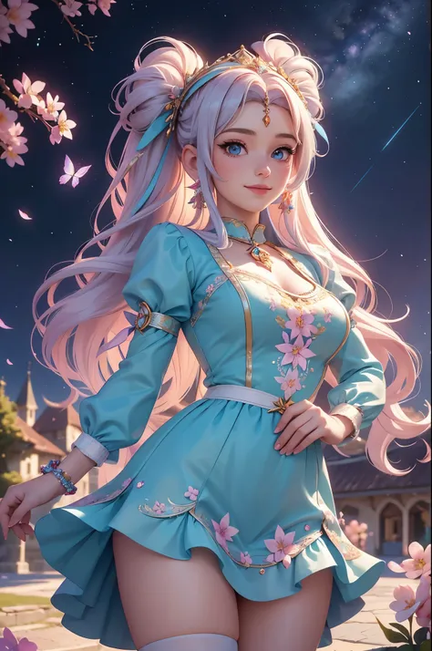 (best quality,4k,8k,highres,masterpiece:1.2),ultra detailed,(realistic,photorealistic,photo-realistic:1.37),acrylic painting,beautiful Swiss godess in a Lolita dress with downy hair,beautiful Swiss godess with extremely colorful hair and detailed facial fe...