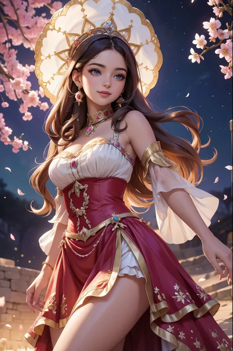 (best quality,4k,8k,highres,masterpiece:1.2),ultra detailed,(realistic,photorealistic,photo-realistic:1.37),acrylic painting,beautiful Spanish godess in a Lolita dress with downy hair,beautiful Spanish godess with extremely colorful hair and detailed facia...