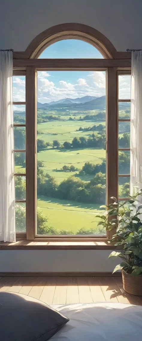 window view landscape, cozy