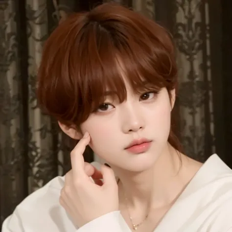 a close up of a woman with a hair comb in a room, lalisa manobal, Jinyoung Canela, Jaeyeon Nam, popular south Korean makeup, ulzzang, Heonhwa Choe, wan adorable korean face, popular korean makeup, Parque Ji-min, Lee Ji - Eun, Lee Ji-eun, sun yunjoo, Hwang ...