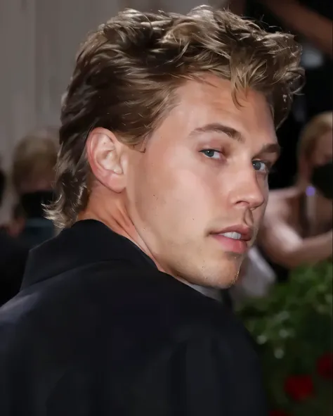 blond man with a black shirt and a black tie looking at the camera, long swept back blond hair, inspired by Nikolaj Abraham Abildgaard, anato finnstark. perfect faces, perfect handsome face, christian cline, jamie campbell bower, good looking face, inspire...