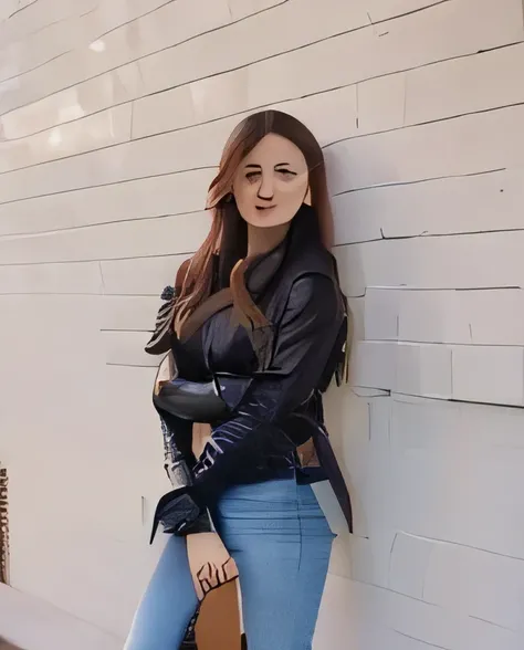 Sarah Grace From YouTube Channel With Learher T Shirt With Long Sleeves, Leather Long Glove, Leather jacket, Leather Trouser And Leather Long Boots