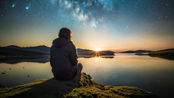 Sitting quietly,  be wrapped in the silence of the universe , Let me&#39; filled with iridescent light .  let go of all thoughts and worries, And now at this moment .