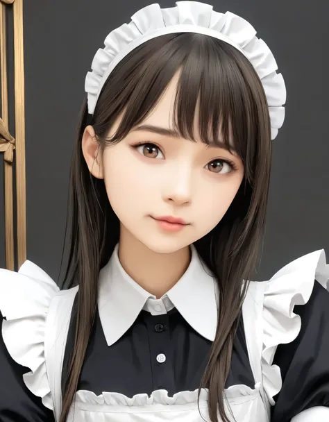 (best quality, 8k, high resolution:1.2), 1girl, maid, upper body