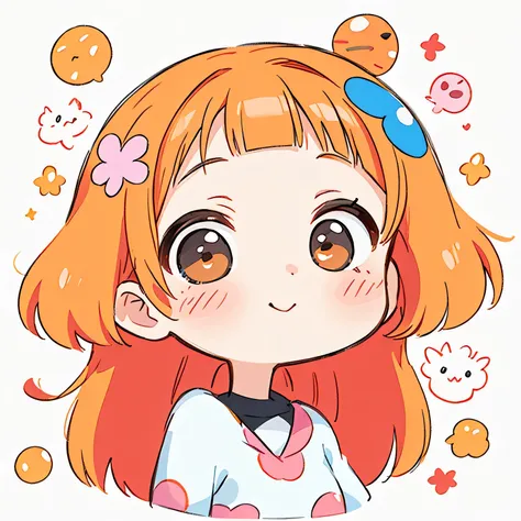 Ultra-realism Yayoi Kusama colorful style, Simple Line Initialism，Abstract art，(((The most beautiful girl of all time))), chibi, colorful hearts, kawaii design, best smile