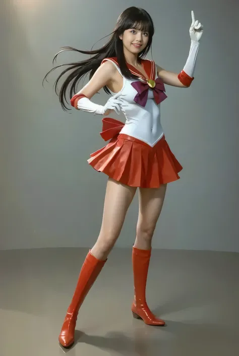 No background、(((Beautiful legs in tights.)))、((( Legally express the beauty of your smile)))、(((Wearing white gloves、Cover young people with gloves )))、(((( make the most of your own original images)))、(((Sailor Mars Costume)))、(((Short and beautiful...