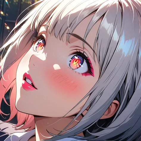 (beautiful girl: 1.3),masterpiece,Ultra-high resolution, rich contrasts,Very high quality,8k,very detailed CG unit wallpaper,Texture,So ridiculous,RAW Photos,Highest quality anime,Depth of written boundary,ultra-detailed eyes,Glowing Skin,Glitter Effect,Be...