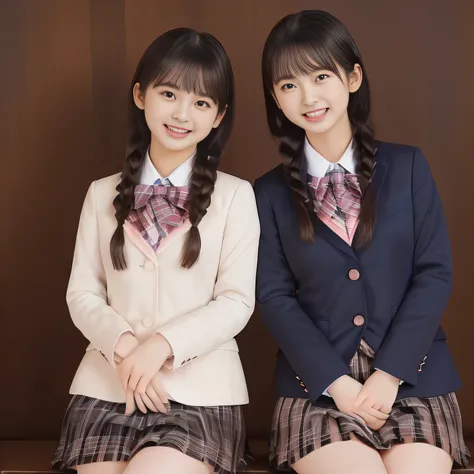 (Highest quality, masterpiece:1.2), Highest quality, High resolution, 1080P, 8k, (A noble, graceful and 16yo Japanese young long hair lady who have a best proportion are seated giggling at me with extreme beatitude, laughing and posing like a fashion model...