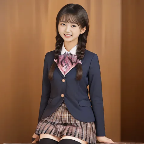 (Highest quality, masterpiece:1.2), Highest quality, High resolution, 1080P, 8k, (A noble, graceful and 16yo Japanese young long hair lady who have a best proportion are seated giggling at me with extreme beatitude, laughing and posing like a fashion model...