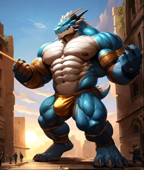 

Ein dragonn-Orc，strong body， muscular，Like a born strong man。His skin looks healthy and fair out..，Muscles and fat interwoven，Creating unique skin texture，Perfect and powerful。

His arms are as strong as iron pillars，well-defined muscles，It seems to cont...