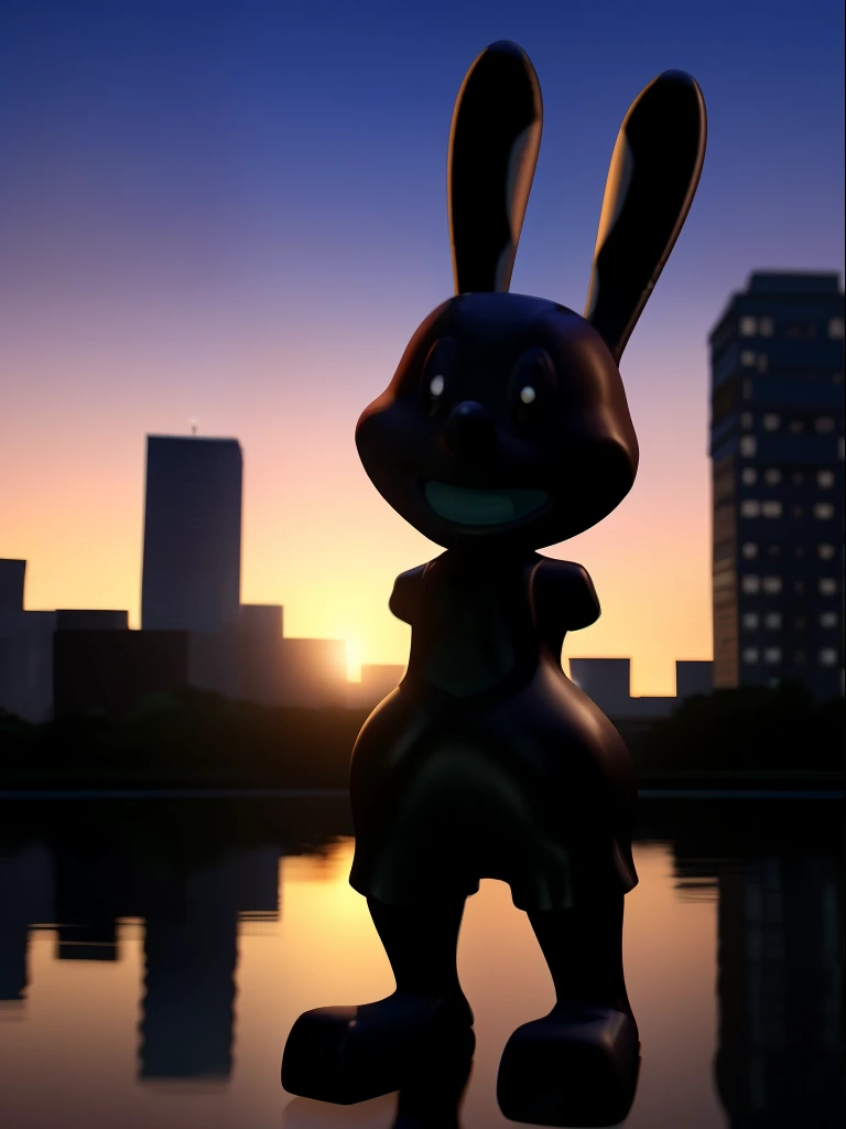 A detailed and realistic 3D rendering of Oswald, the popular cartoon character from the animated series. The artwork should showcase the best quality with 4K or 8K resolution, allowing for ultra-detailed textures and sharp focus. The colors should be vivid...