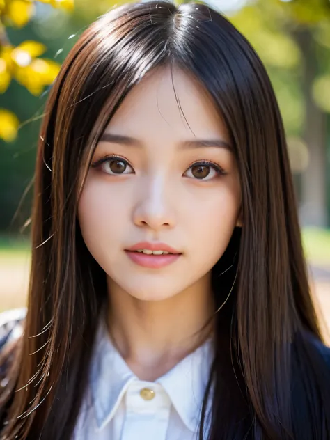 (Best-quality, Masterpiece, Ultra-High-Resolution, (Photorealistic:1.4), Raw Photo, depth of field, professional lighting, perfect anatomy, extremely details), (1girl, (((15-years-old))), the most famous Japanese idol), ((wearing the most expensive autumna...