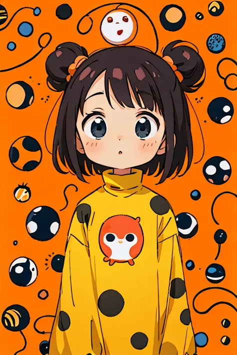 Yayoi Kusama&#39;s hyper-realistic colorful style,  simple line acronym ，Abstract art，(((The most beautiful girls in the world))), Chibi, The best smile, Colorful hearts,  cute design , Sports Fashion, (((Sea Turtle))), 