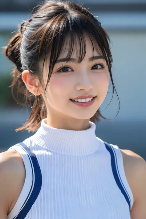 (8k, RAW Photos,Best Quality,  High Resolution :1.1), ( super real:1.4),(Realistic, Realistic:1.3),Small face、smile、Fair skin、Japanese Beauty、Rhythmic Gymnastics Club、 rhythmic gymnastics uniform、(( upper body:1.3))