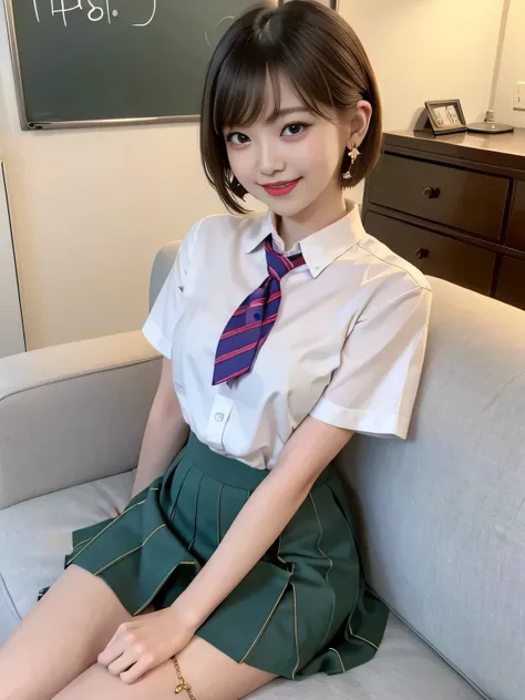 (Best Quality、8k、32K、masterpiece、Hmph:1.2)、Purple Wall、Super cute、(())、Photo of cute Japanese woman、((Red star shaped earrings))、Lip Piercing、(((Ear Piercing３t)))、Blonde、 short bob cut、sexy、Red lipstick、thin、slender、(Small breasts)、double eyelid、Sheer shor...