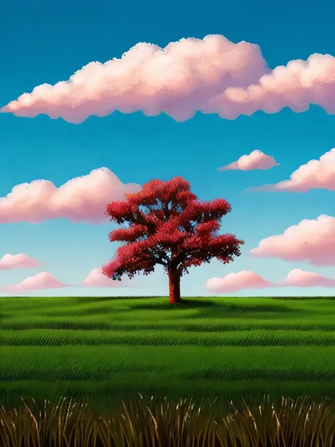 painting of a lone tree in a field with a cloudy sky, beautiful detailed pixel art, detailed pixel artwork, # pixelart, #pixelart, 32-bit pixel art, detailed pixel art, /r/pixelart, pixelart, high quality pixel art, pixel artwork, #pixelart:3, pixel art an...