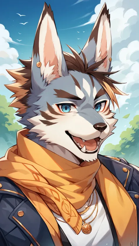 rating_safe, score_9, score_8_up, score_7_up, score_6_up, score_5_up, score_4_up, hires, cover page, absurdres, figma, Steam punk, Beautiful World Heritage, boys, Happy, joyful(Photos of solo travelers)(kemono, furry anthro)