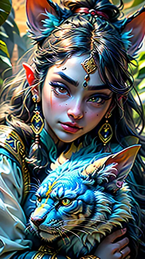 Imagine a realm where the grandeur of Hindu mythology converges with enchanting magic and 、 is inhabited by creatures with both fairy-like subtlety and anthropomorphic animal appeal。This enchanting universe is、Reflects the ancient beauty of the Chinese lan...