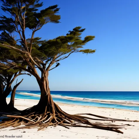 trees that have been washed up on the beach by the ocean, a picture by Richard Gruelle, flickr, land art, unfinished roots of white sand, incredibly beautiful, beach trees in the background, breath taking, breath taking beautiful, driftwood, enigmatic natu...