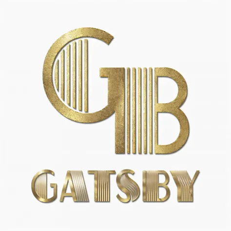 a close up of a gold and silver logo with the word gatsby, gatson bussiere, by Gabor Breznay, inspired by Gabor Breznay, cgsocietywlop, by Gabor Szikszai, logo art, by Carle Hessay, created in adobe illustrator, golden 1 9 2 0 s, vectorized logo style