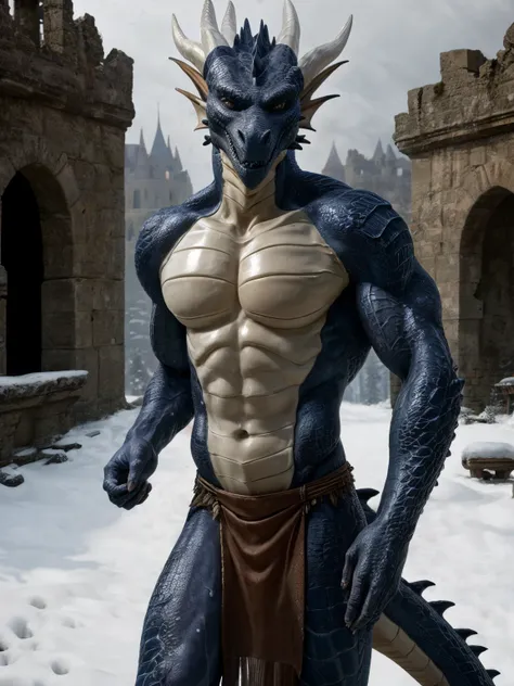 snow, photography, (active jump:1.1035), (rough rough skin:1.125) looks like (dragon scales:1.235), ultra-realistic shading, anthropomorphic, light gray, Predator, photorealistic, naked torso, causing delight, (Sandro Botticelli:1.1025), huge pectoral musc...