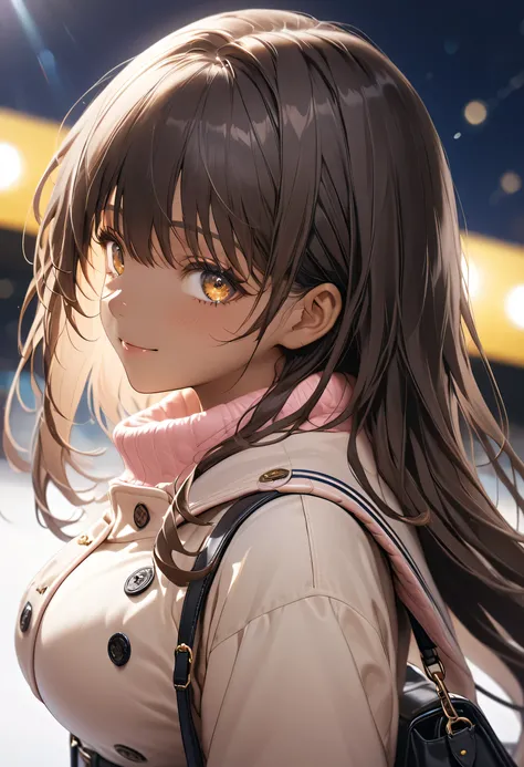 1girl, solo, FHD, Super Detail, top-quality, Very delicate, (upper body), cinematic lighting, ultra detailed, FHD, Super Detail, top-quality, Very delicate, Facing the lens, side view ,masterpiece, best quality, Kawaii pose, dynamic angle, incredibly absur...