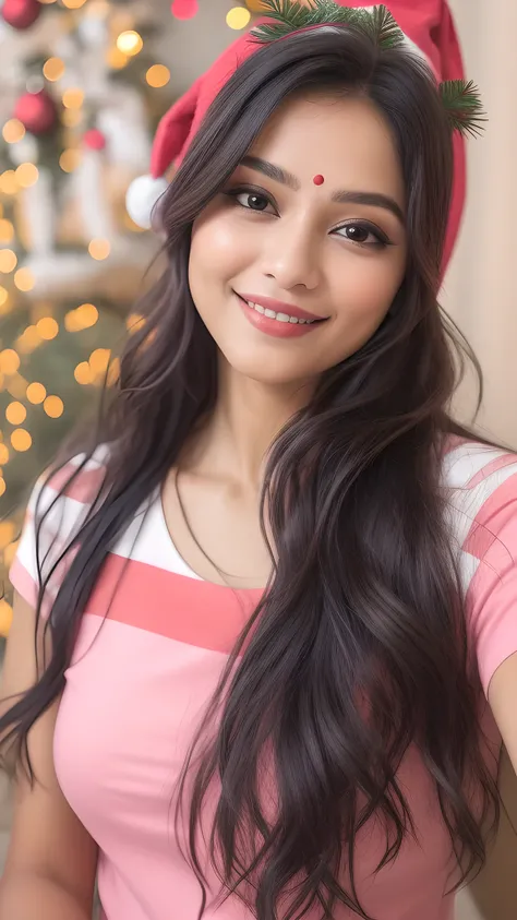 a close up of a woman with long black hair wearing a pink shirt, beuatiful face, with accurate face, very beautiful girl, beutiful face, cute beautiful, with lovely look, with cute - fine - face, indian girl with brown skin, indian, attractive girl, beauti...