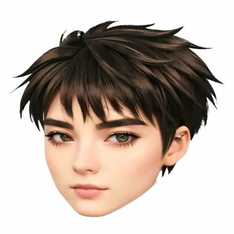 a close up of a person with a short hair ance, realistic anime face, high detailed face anime, realistic anime 3 d style, detailed anime soft face, anime realism style, hyperrealistic teen, detailed anime face, 3 d anime realistic, anime styled 3d, stunnin...