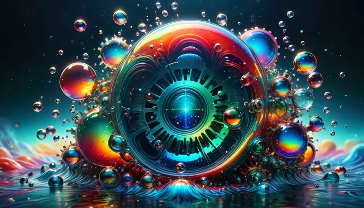 
( is the best quality,4K,8K, high resolution ,masterpiece:1.2), super detailed ,( actual ,photo actual ,photo- actual :1.37),Viscous liquid,Mechanical gears, Gradient neon  ,( colorful bubbles floating ,starry steam ,starry steam :1.37,starry steam :1.37,...