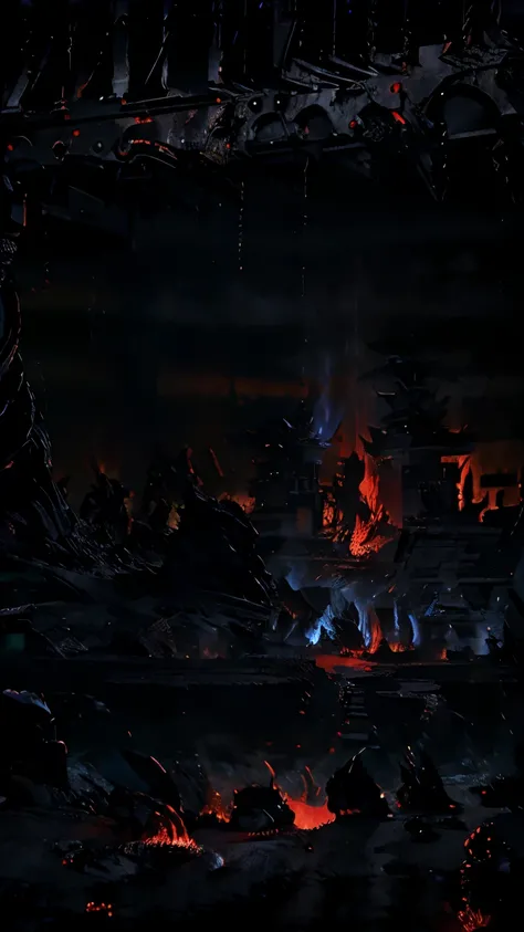 a highly detailed Jujutsu Kaisen domain expansion, hellish temple, dark and fiery, hyper realistic, cinematic lighting, dramatic composition, intricate details, dark fantasy, gothic architecture, volumetric lighting, burning flames, glowing embers, dramati...