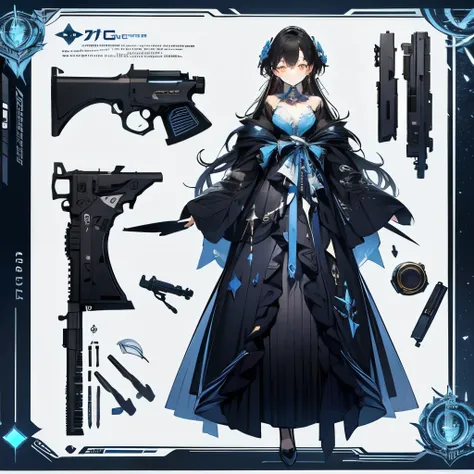 A gun in the style of the "Dominator" from the anime "Psycho-Pass." A medium-sized handgun.