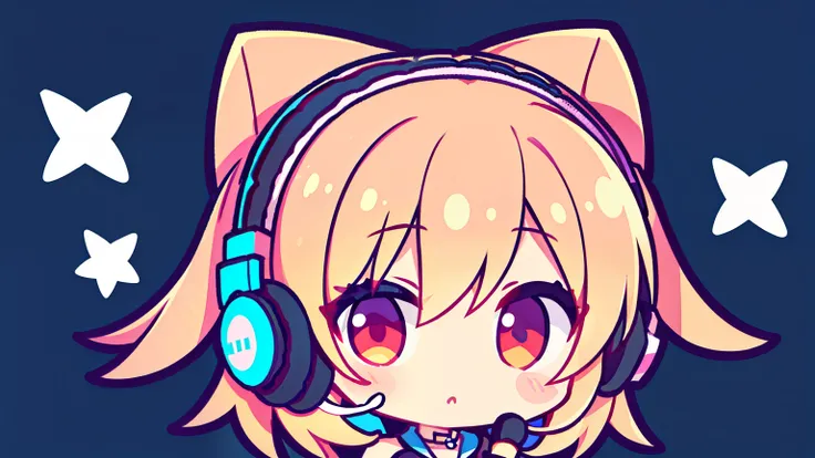 Cute lady , wearing headphones.phonetic symbol