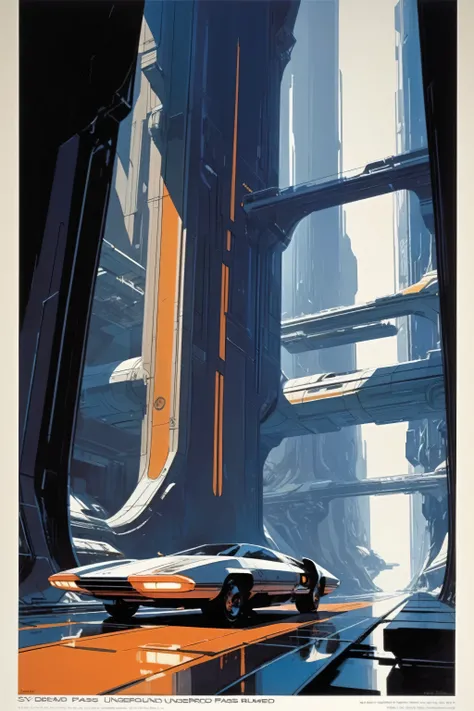 Underground pass, by Syd Mead.
best quality, masterpiece, intricate details, ultra-detailed