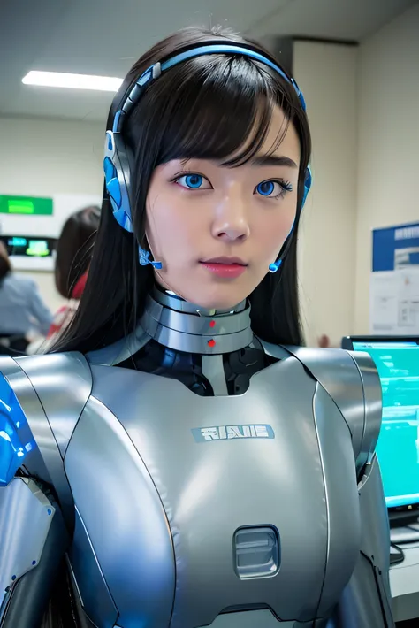 masterpiece, best quality, extremely detailed,  japaese android girl,plump , control panels,android,droid,mechanical hand, robot...