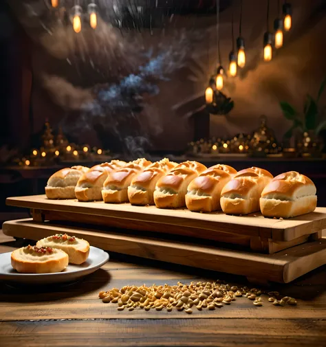 Leonardo da Vinci's The Last Supper, but (only 1slice of bread:1.3) on table, BREAK ,quality\(8k,wallpaper of extremely detailed CG unit, high resolution, top-quality, top-quality real texture skin, hyper realistic, increase the resolution, RAW photos, best quality, highly detailed, the wallpaper,golden ratio,high saturation realism, vibrant colors, dramatic lighting, persuasive storytelling, atmospheric scenery, captivating visuals, intricate details, strong emotions,dreamlike world\),close up bread