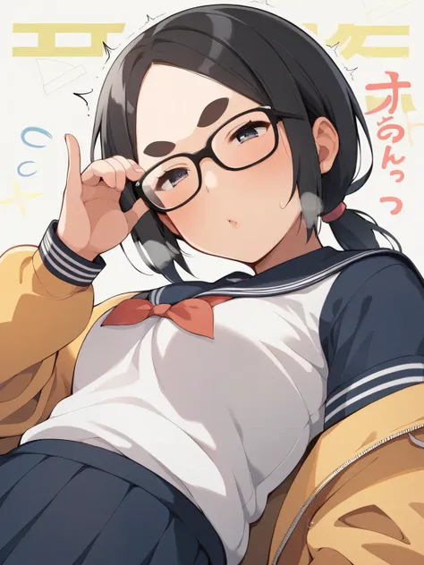  score_9,  score_8_up,  score_7_up,  score_6_up,  score_5_up,  score_4_up,sauce_anime break，nsfw，  best quality ，Masterpiece，(  detailed background:1.2)，Fisheye Lens，One young ，， black long sleeve sailor suit and middle skirt ，A slightly chubby woman in middle school ，Serious chairman ，Disguise yourself with glasses，Curious about sex 々，Baby Face，(Broad shoulders:1.2)、  shiny skin，Black Hair， Low Ponytail，( Split bangs)，(Thick eyebrows )，(Wide forehead)，sweatをかいた，White Breath，A very excited and hopeful expression，Shake your butt in a cute way and invite them :1.5，Trembling at climax ， illustration style，小さなGirl&#39;s Temptation，Looking up、Background blur、 In front of the checkout counter at a convenience store 、 The girl who came to buy a condom 、Place a box of condoms and play lotion at the checkout counter，( orgasms :1.2), (Full of embarrassment)，blush，sweat，impatience，Girl&#39;s Temptation，