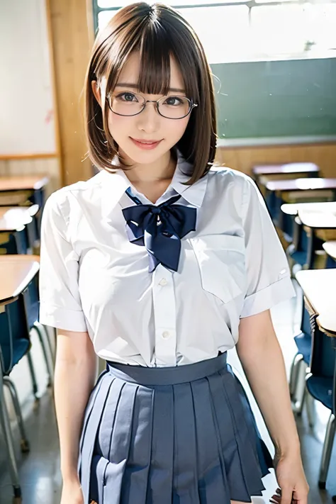 (masterpiece:1.3, highest quality), (realistic, photorealistic:1.4), beautiful illustrations, perfect lighting, colorful, written boundary depth,
looking at the viewer, ((cowboy shot)), Front view:0.6,
1 girl, alone, Japanese, smile of joy, high school ...