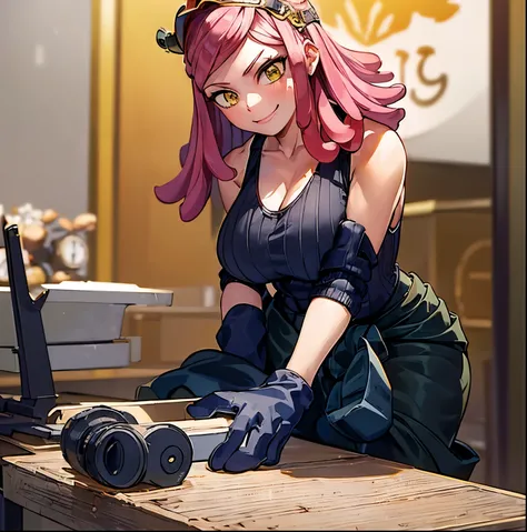 ((1girl)),((alone)), hatsume mei,(masterpiece), (best quality), (ultra detailed), (best illustration), (best shadow), (absurdities), sharp focus, cowboy shot , dynamic posture looking at the viewer, large breasts, narrow waist, wide hips, wide thighs, roun...