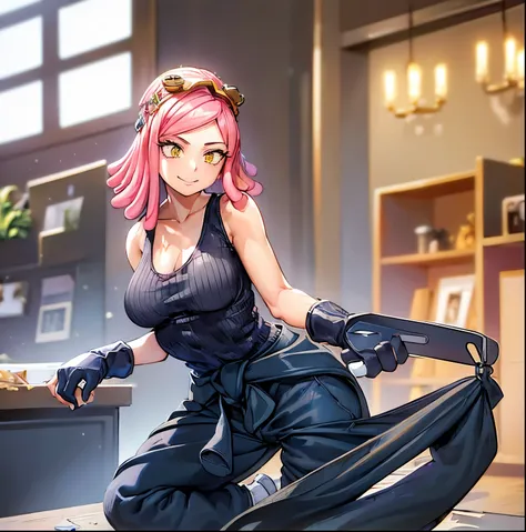 ((1girl)),((alone)), hatsume mei,(masterpiece), (best quality), (ultra detailed), (best illustration), (best shadow), (absurdities), sharp focus, cowboy shot , dynamic posture looking at the viewer, large breasts, narrow waist, wide hips, wide thighs, roun...