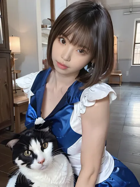 20 year old Japanese beauty、 woman、 Muscular Body Like a Bodybuilder、Emphasize the breasts、Slit eyes、 Detailed images from head to toe ,The background is a medieval European kitchen、High-quality RAW photos、A work that can be mistaken for a live action、Clea...