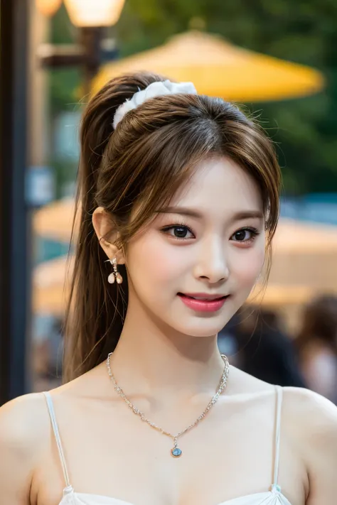 high resolution photograph of an asian woman, (masterpiece, best quality), (realistic, photo-realistic:1.4), RAW photo, 8K, intricate details, extremely detailed, sharp focus, cinematic lighting, portrait, shooting with 28mm lens, solo, 1girl, Tzuyu, posin...