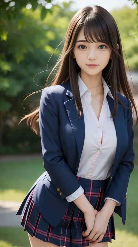 8k, Best Quality, Real photo, complicated details, very detailed , super high definition , Depth Field,(Realistic,Realistic:1.2), ((Bust Top)) , Full Body Shot , From the middle, 1 girl, eye_Chan, Very Beautiful Older Sister , innocent big eyes, ( v...