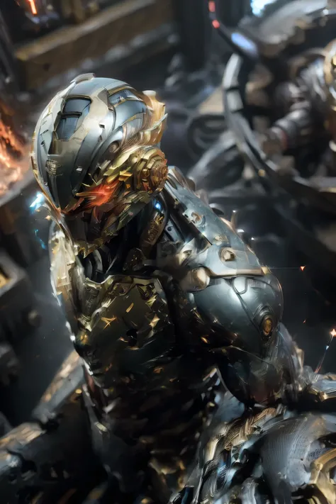 ((dynamic pose: 2.0)), (METALIC RED: 2.0, yellow suit: 1.8), (Japanese hero), (( Swirling Fire: 1.8, Laser: 1.5)), My eyes are shining brightly, Suit parts are large , (( suit with a glowing light source)), (Warlords Helmet : 1.5), Unreal Engine 5, ((reali...