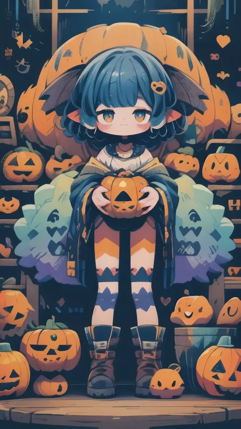 a smiling cute monster boy, adorable monster boy, halloween monster, spooky cute monster, whimsical monster, monstrous creature, monster boy with large eyes, monster girl with colorful hair, monster girl in a playful pose, monster boy with a friendly expre...